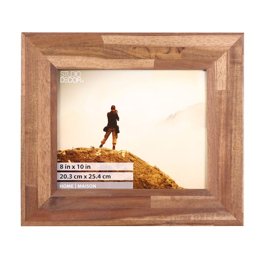 Home Natural Brown Wood Plank Frame by Studio Décor